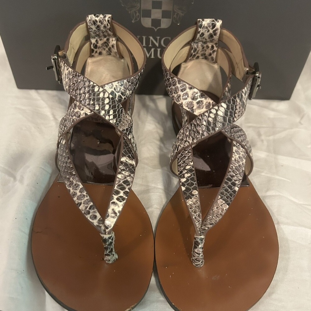 Vince Camuto Addney Snakeskin Sandals